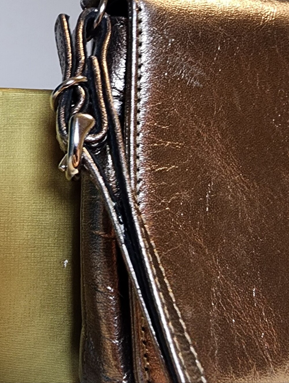Coach Vintage Metallic Belted Clutch With Mirror, Lamba Nappa, EUC, 2003, 9793 - Picture 3 of 13